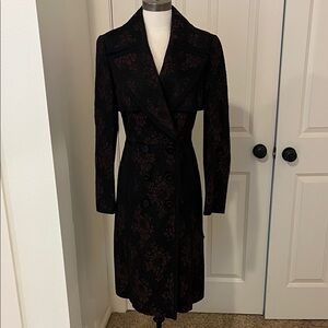 Escada Black and Brown lace  Trench Coat New without tag